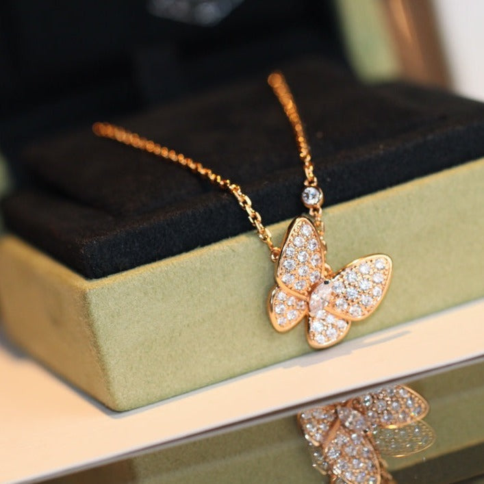 [Kincade Jewelrys]BUTTERFLY DIAMOND NECKLACE