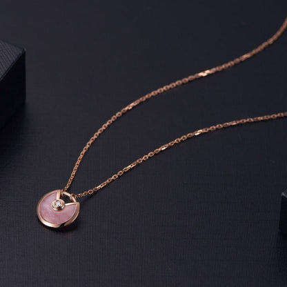 [Kincade Jewelrys]AMULETTE ROSE GOLD PINK MOP NECKLACE