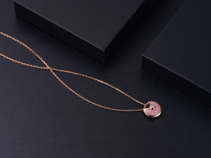 [Kincade Jewelrys]AMULETTE ROSE GOLD PINK MOP NECKLACE