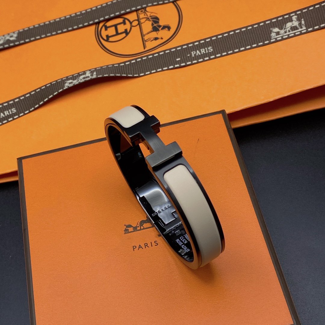 [Kincade Jewelrys]H BRACELET 12MM BLACK BEIGE CERAMIC