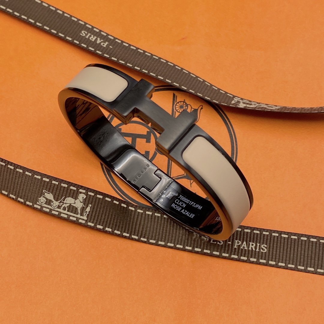 [Kincade Jewelrys]H BRACELET 12MM BLACK BEIGE CERAMIC