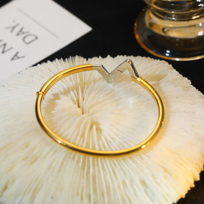 [Kincade Jewelrys]VOLTE UPSITE DOWN GOLD DIAMOND BRACELET