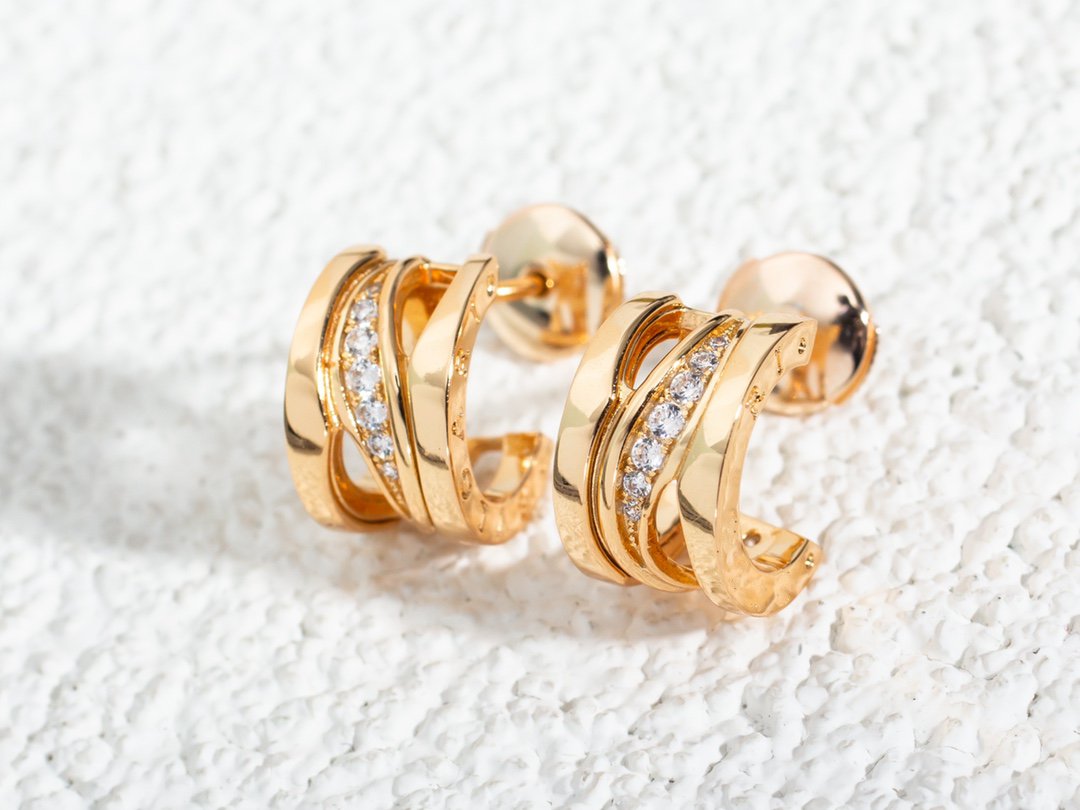 [Kincade Jewelrys]ZERO 1 PINK GOLD DIAMONDS EARRINGS