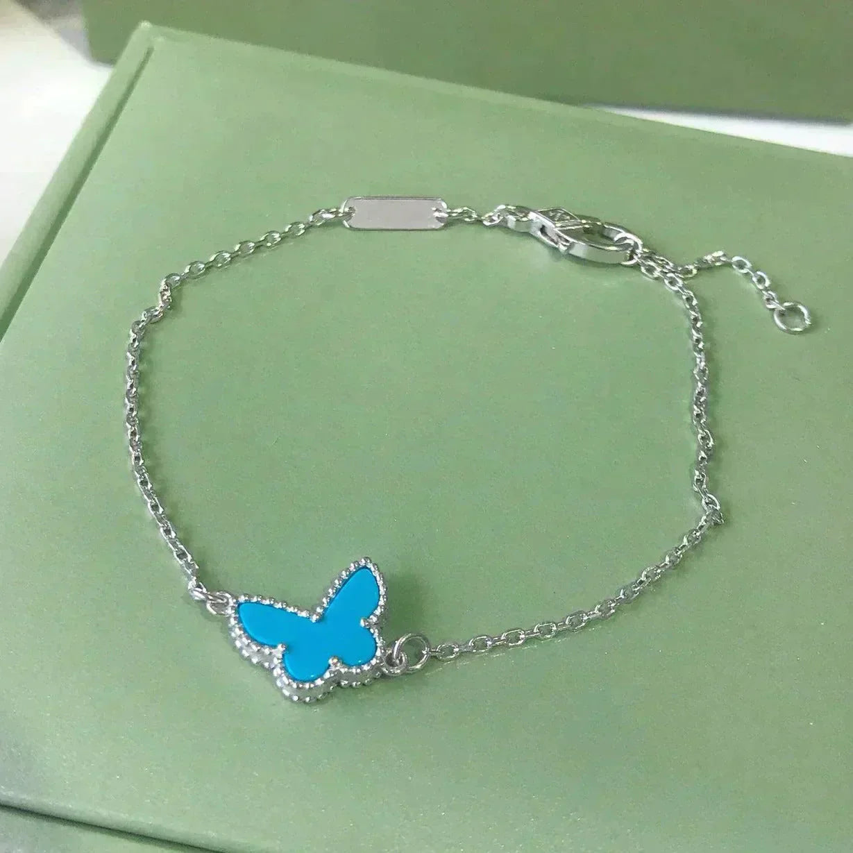 [Kincade Jewelrys]BUTTERFLY TURQUOISE BUTTERFLY BRACELET SILVER