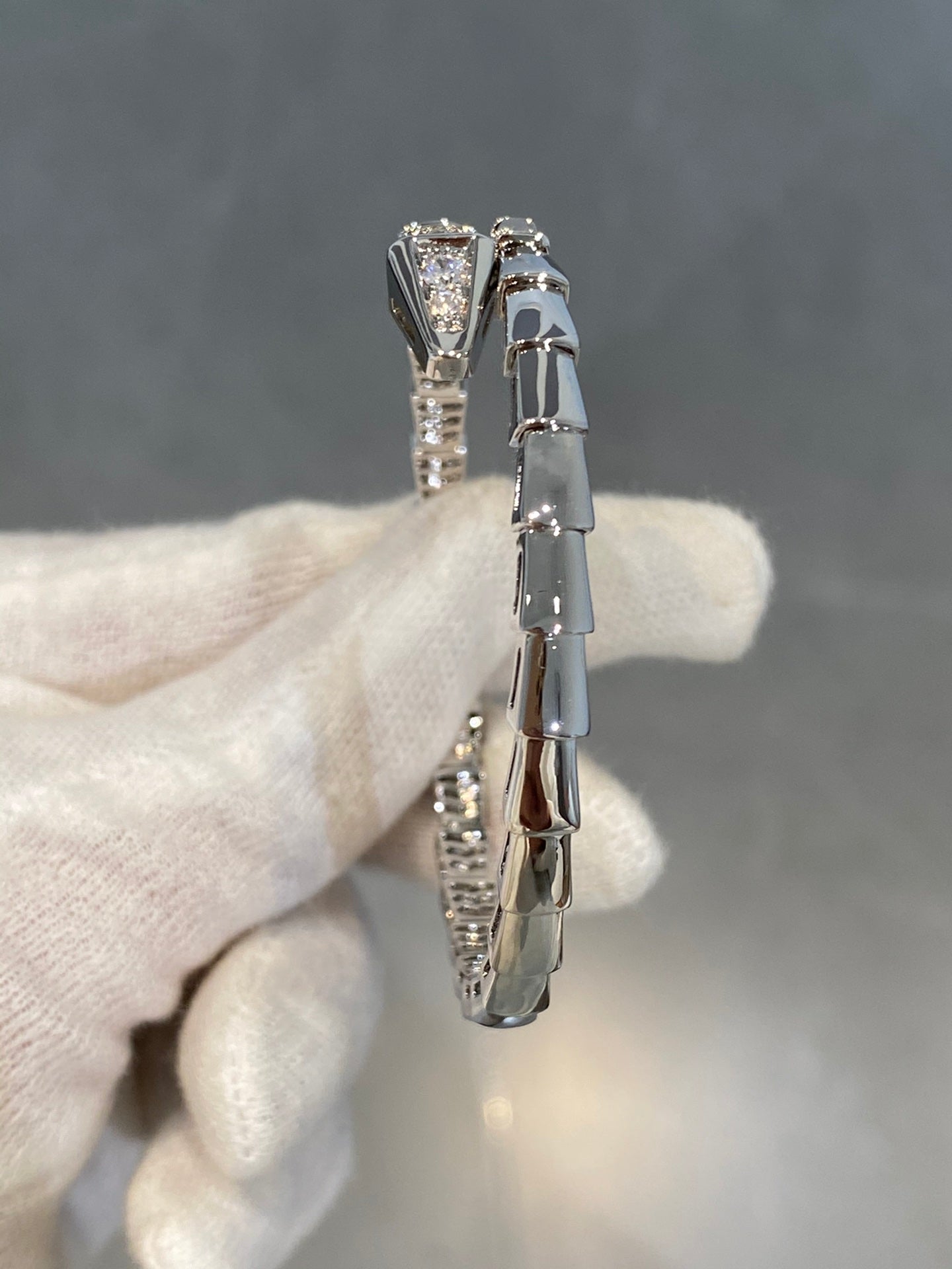 [Kincade Jewelrys]SERPENTI BRACELET DIAMONDS SILVER