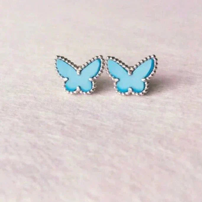 [Kincade Jewelrys]BUTTERFLY TURQUOISE EARRINGS SILVER