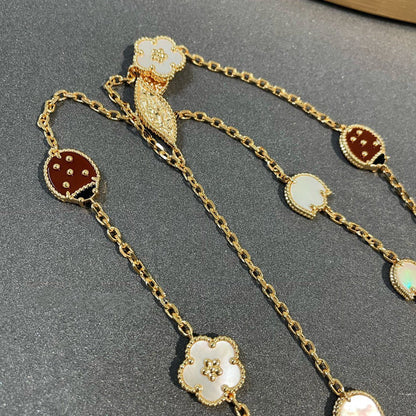[Kincade Jewelrys]LUCKY SPRING 15 MOTIFS GOLD NECKLACE