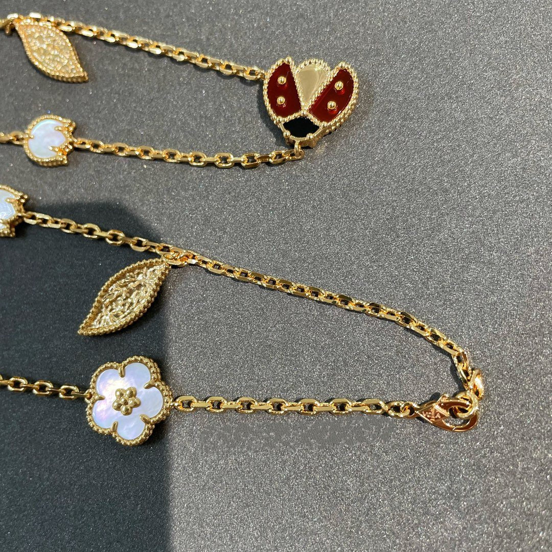 [Kincade Jewelrys]LUCKY SPRING 15 MOTIFS GOLD NECKLACE