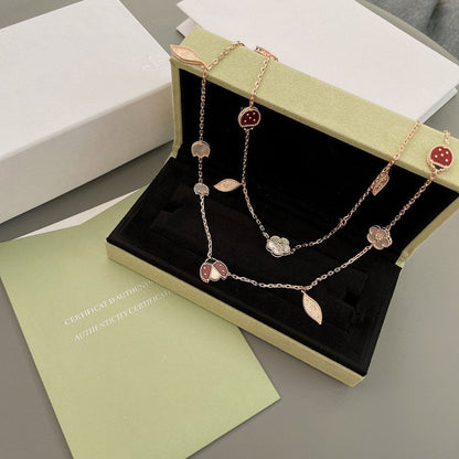[Kincade Jewelrys]LUCKY SPRING 15 MOTIFS ROSE GOLD NECKLACE