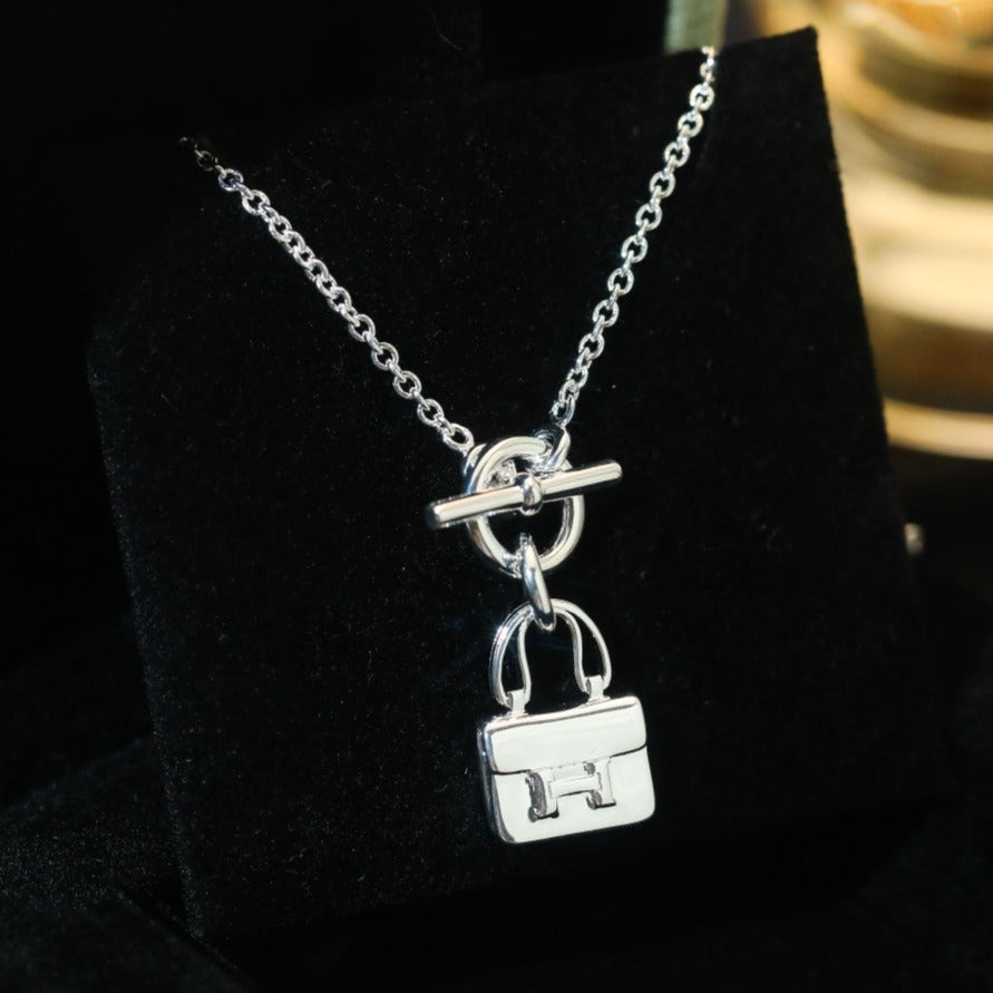 [Kincade Jewelrys]POP H PEDANT SILVER NECKLACE