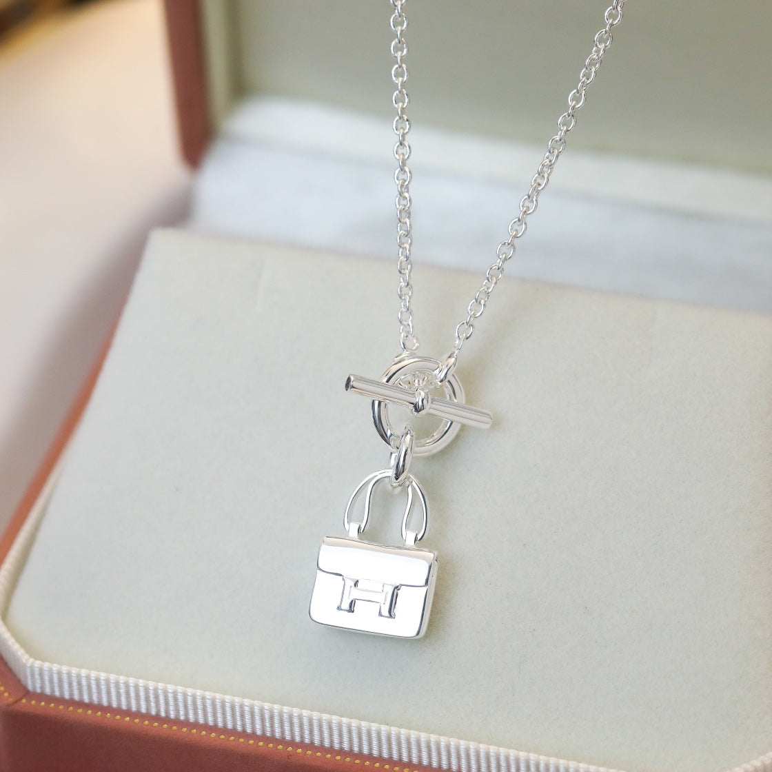 [Kincade Jewelrys]POP H PEDANT SILVER NECKLACE