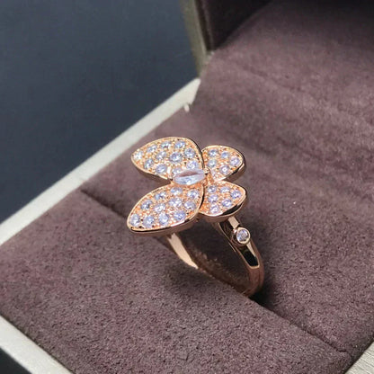 [Kincade Jewelrys]BUTTERFLY PINK GOLD DIAMOND RING