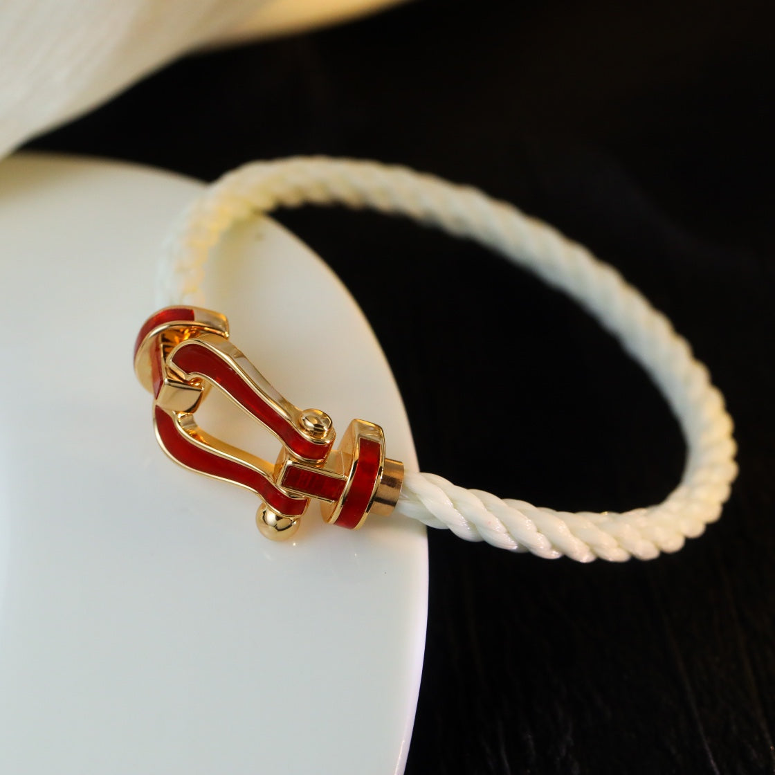 [Kincade Jewelrys]FORCE 10 WHITE TEXTILE DIAMOND PAVED