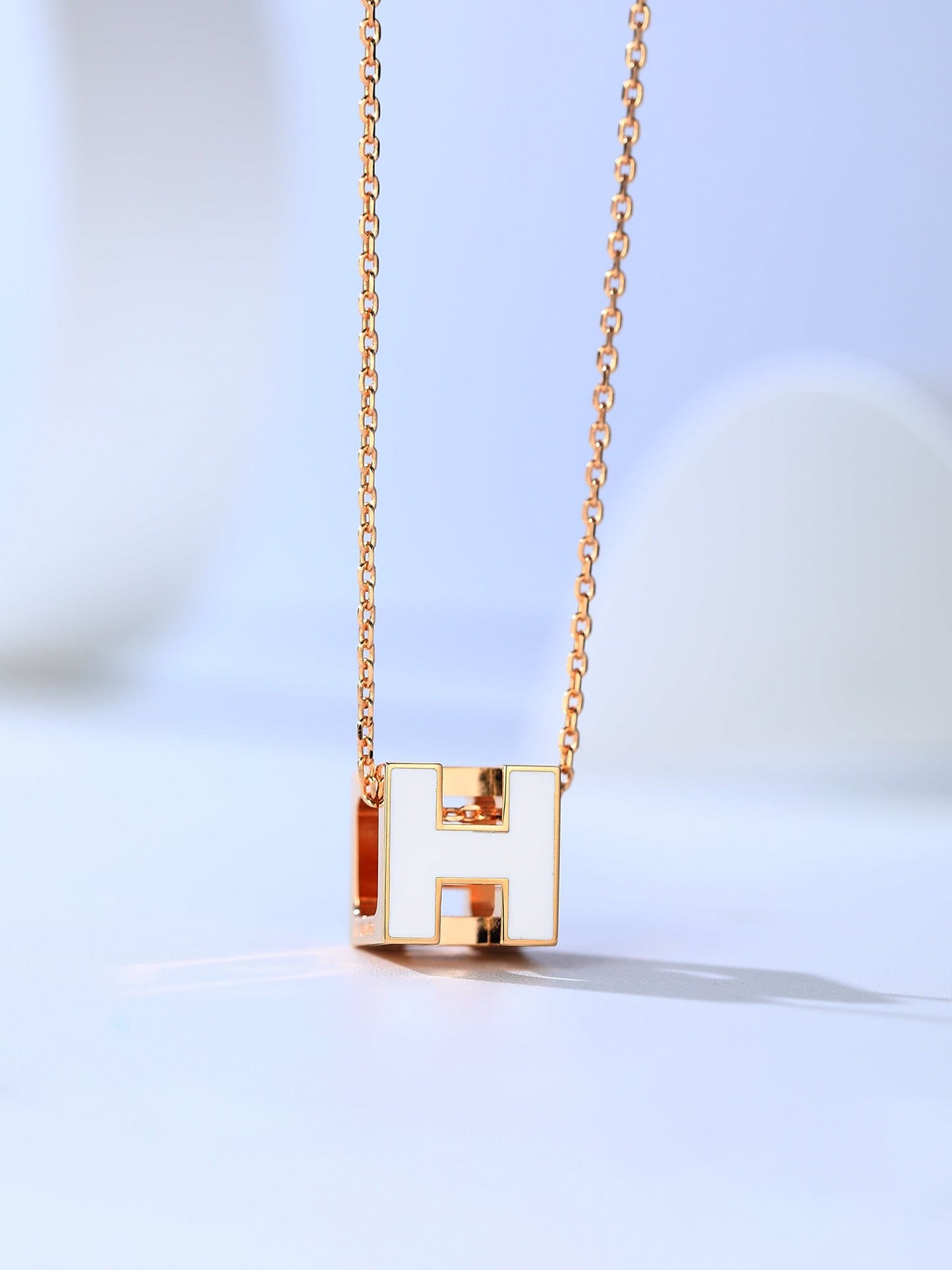 [Kincade Jewelrys]H CAGE PINK GOLD NECKLACE