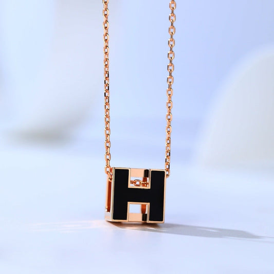 [Kincade Jewelrys]H CAGE PINK GOLD NECKLACE