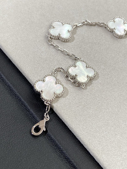 [Kincade Jewelrys]CLOVER SILVER MOP 5 MOTIF BRACELET