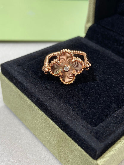 [Kincade Jewelrys]CLOVER RIVERSIBLE ROSE GOLD RING