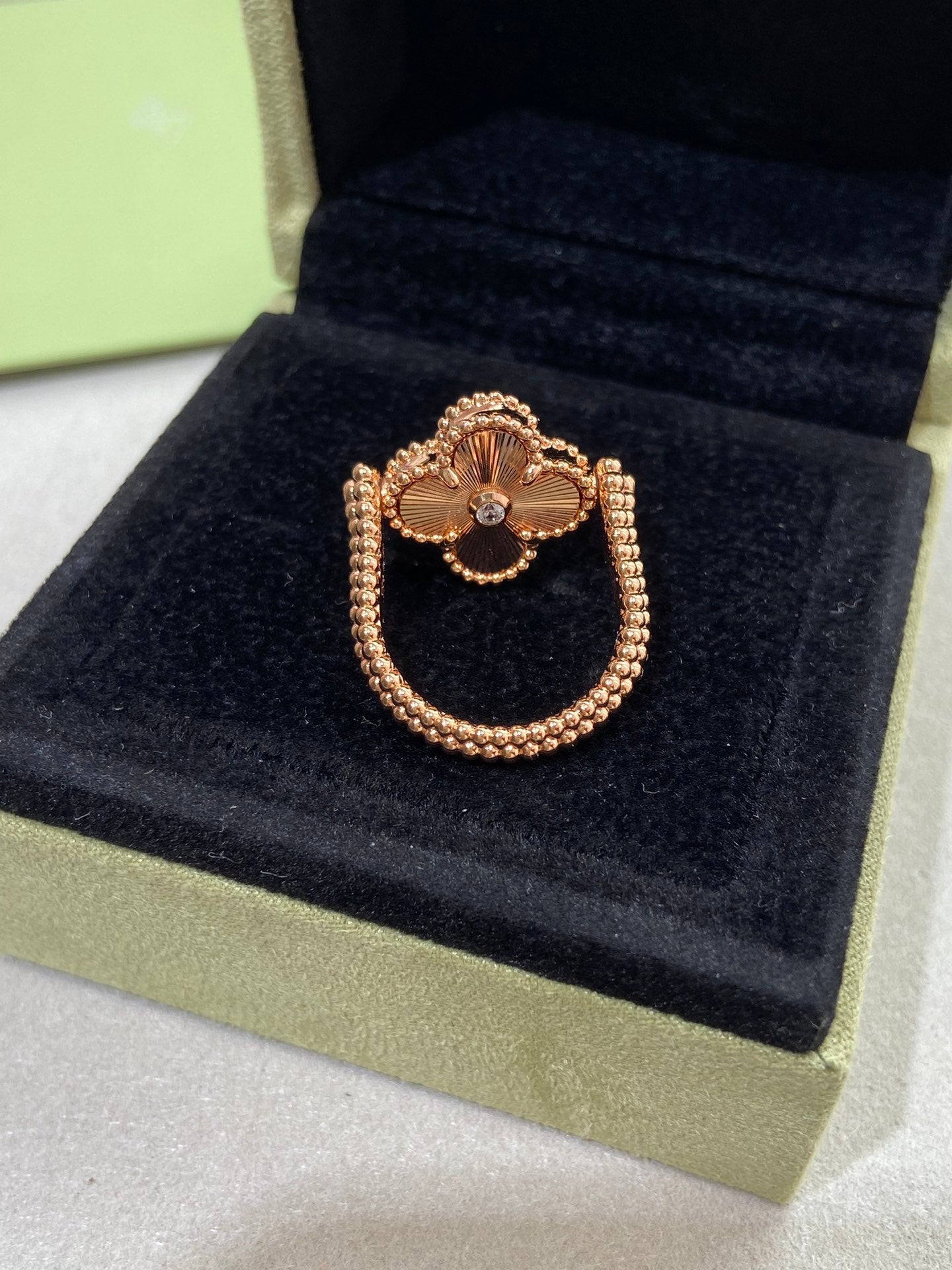 [Kincade Jewelrys]CLOVER RIVERSIBLE ROSE GOLD RING