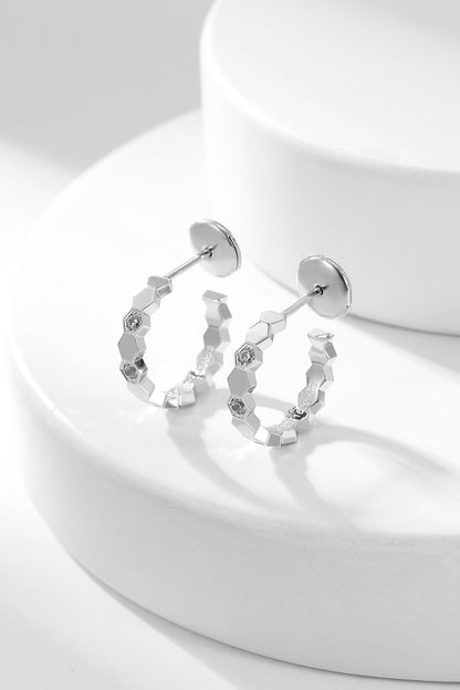 [Kincade Jewelrys]BEE LOVE DIAMOND HOOP EARRINGS