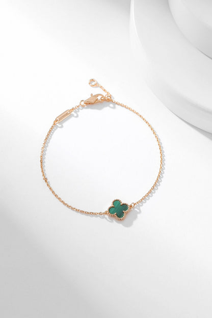[Kincade Jewelrys]CLOVER BRACELET MALACHITE 1 MOTIF