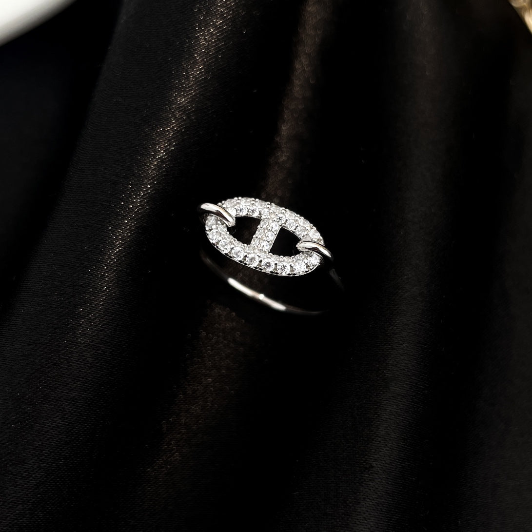 [Kincade Jewelrys]RONDE SMALL SILVER DIAMOND RING