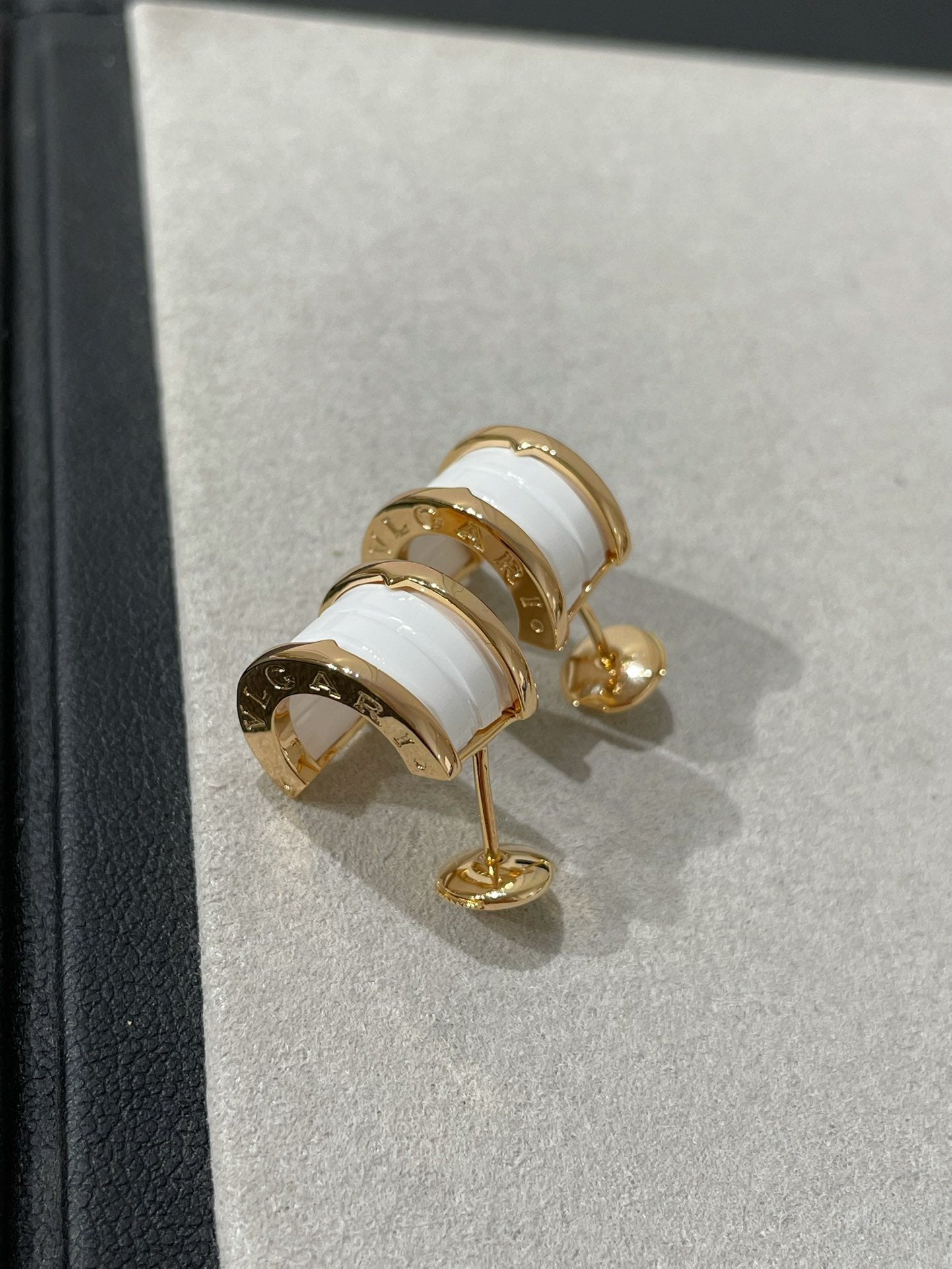 [Kincade Jewelrys]ZERO 1 PINK GOLD CERAMIC EARRINGS