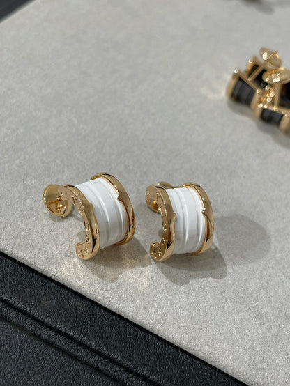 [Kincade Jewelrys]ZERO 1 PINK GOLD CERAMIC EARRINGS