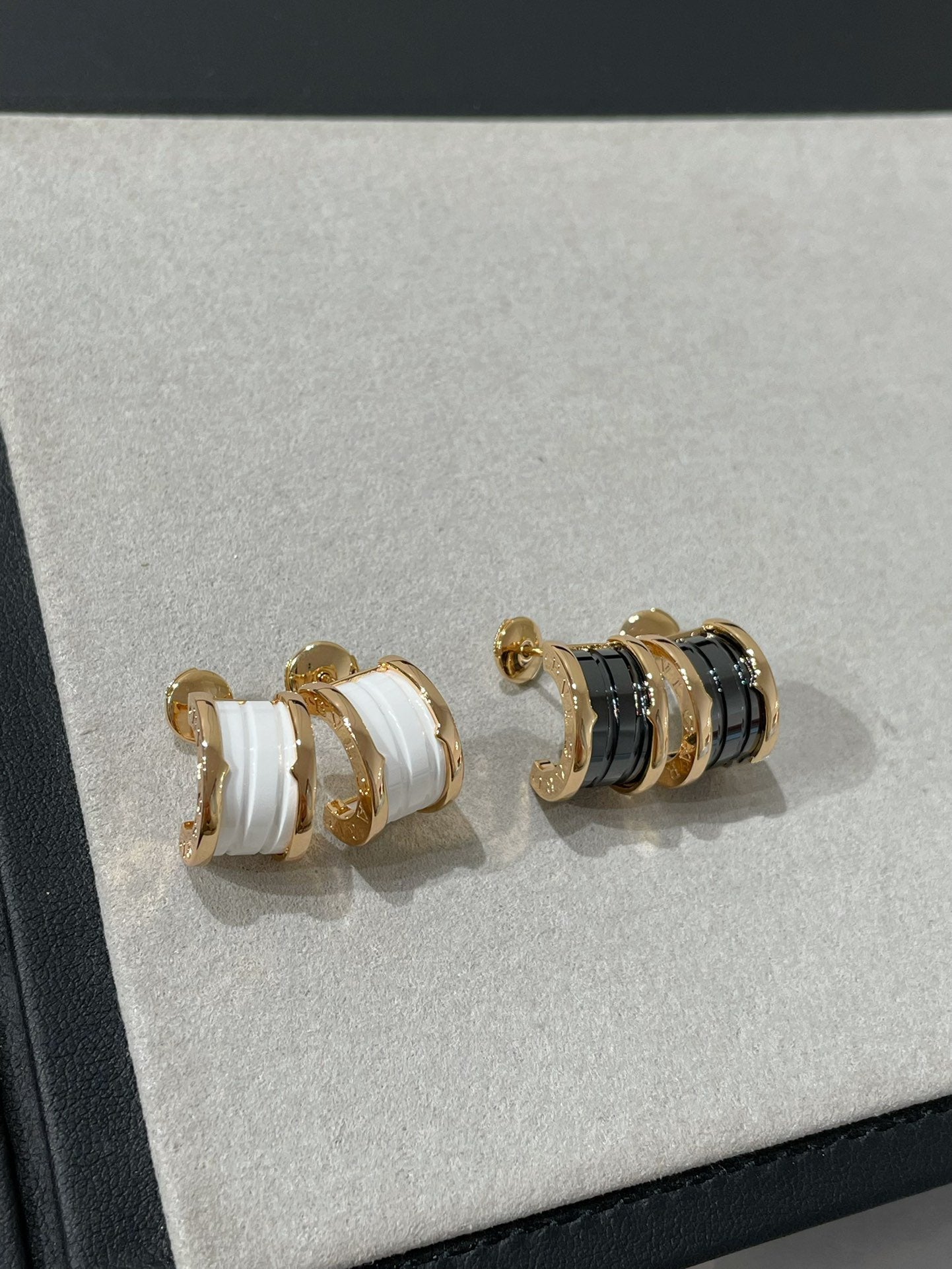 [Kincade Jewelrys]ZERO 1 PINK GOLD CERAMIC EARRINGS