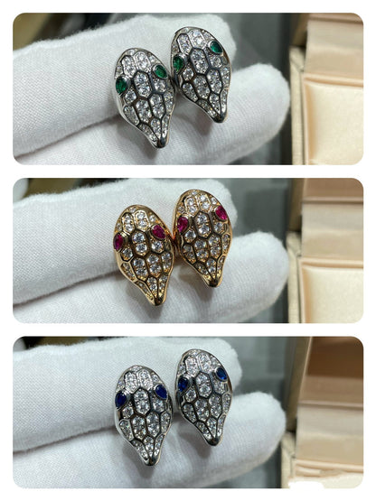 [Kincade Jewelrys]SERPENT DIAMOND STUD EARRINGS