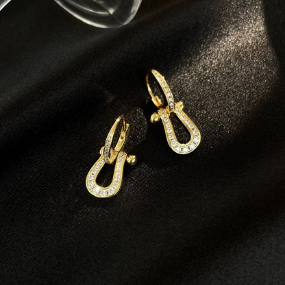 [Kincade Jewelrys]FORCE 10 FULL DIAMOND DROP EARRINGS MEDIUM MODEL