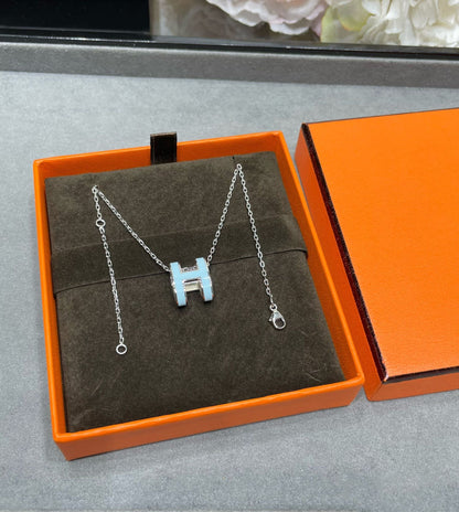 [Kincade Jewelrys]POP H SKY BLUE NECKLACE