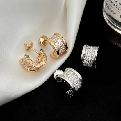 [Kincade Jewelrys]ZERO 1 DIAMOND PAVED EARRINGS