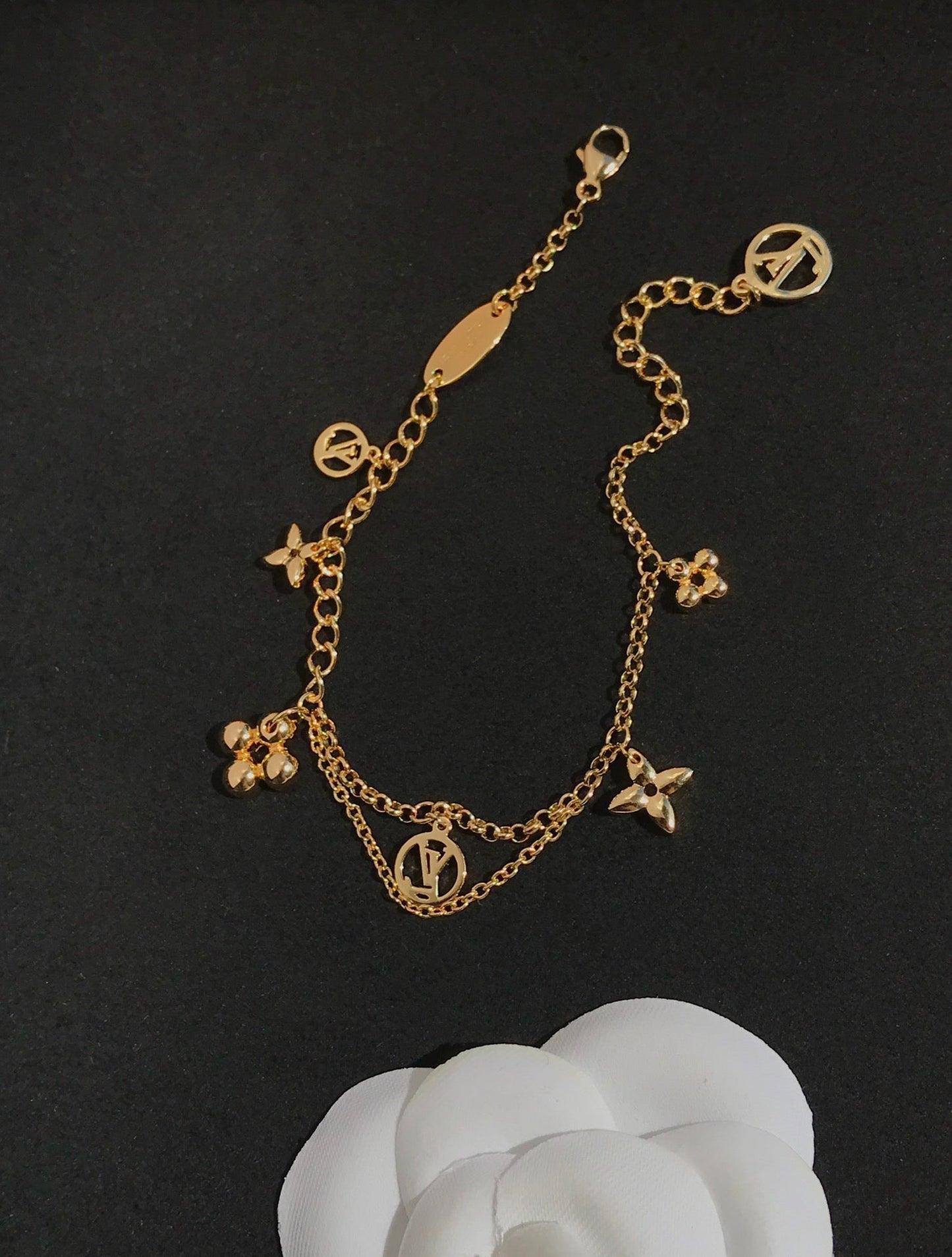 [Kincade Jewelrys]BLOOMING PINK GOLD MOP BRACELET