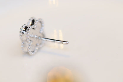 [Kincade Jewelrys]CLOVER MINI TURQUOISE SILVER STUD EARRINGS