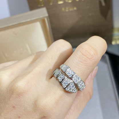 [Kincade Jewelrys]SERPENTI RING SILVER DIAMOND PAVED