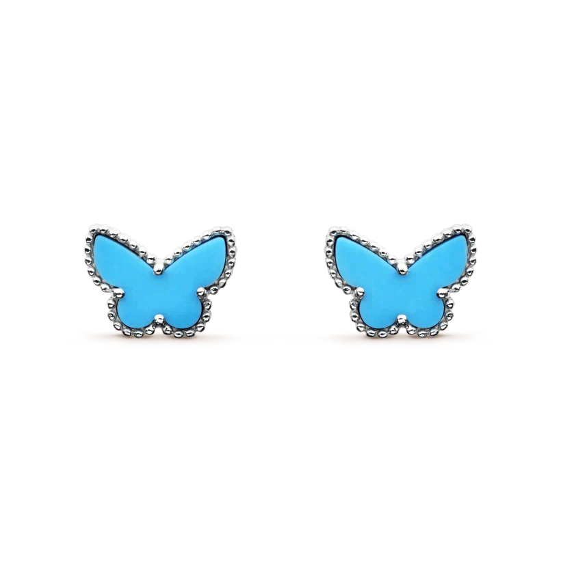 [Kincade Jewelrys]BUTTERFLY TURQUOISE EARRINGS SILVER