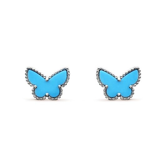 [Kincade Jewelrys]BUTTERFLY TURQUOISE EARRINGS SILVER