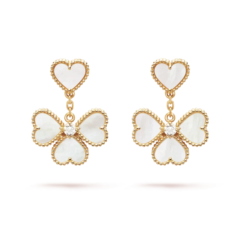 [Kincade Jewelrys]CLOVER SWEET WHITE MOP EARRINGS
