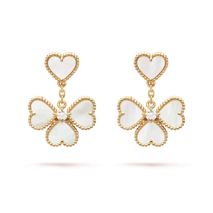 [Kincade Jewelrys]CLOVER SWEET WHITE MOP EARRINGS
