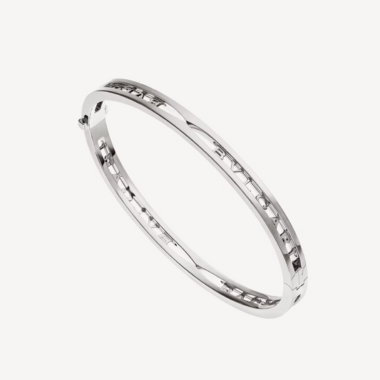[Kincade Jewelrys]ZERO 1 SPIRAL LOGO SILVER BRACELET