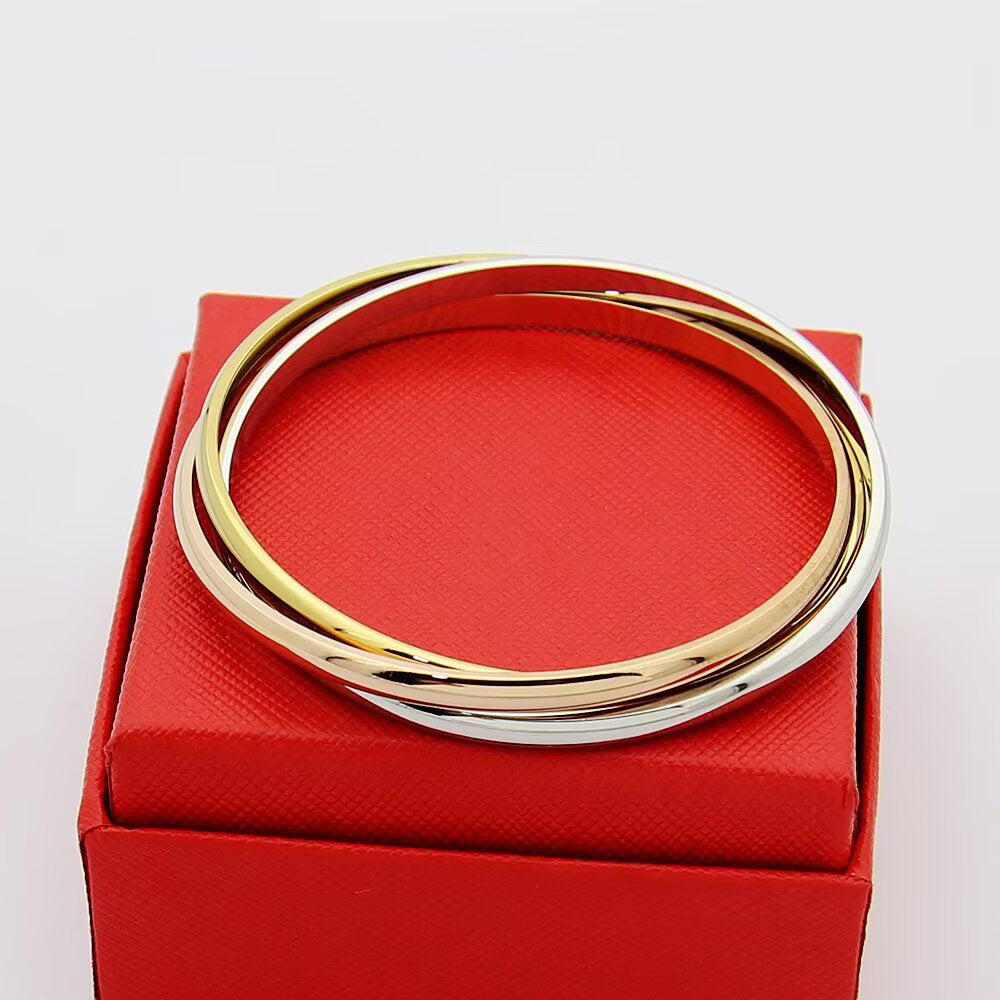 [Kincade Jewelrys]Classic three-ring three-color bracelet