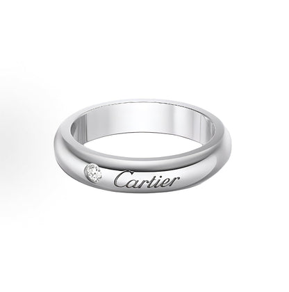C PLATINUM 1 DIAMOND RING SILVER