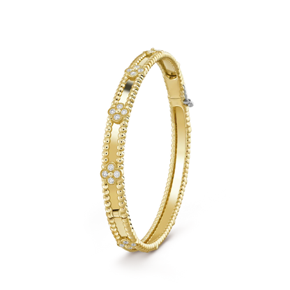 [Kincade Jewelrys]CLOVER BRACELET 4MM DIAMONDS