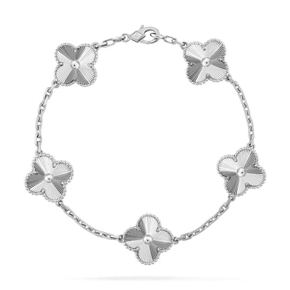 [Kincade Jewelrys]CLOVER SILVER 5 MOTIFS BRACELET