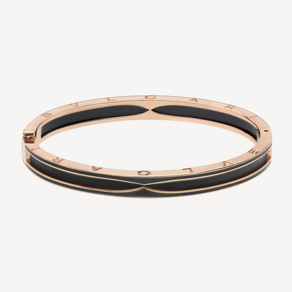 [Kincade Jewelrys]ZERO 1 PINK GOLD WITH MATTE BLACK CERAMIC BRACELET