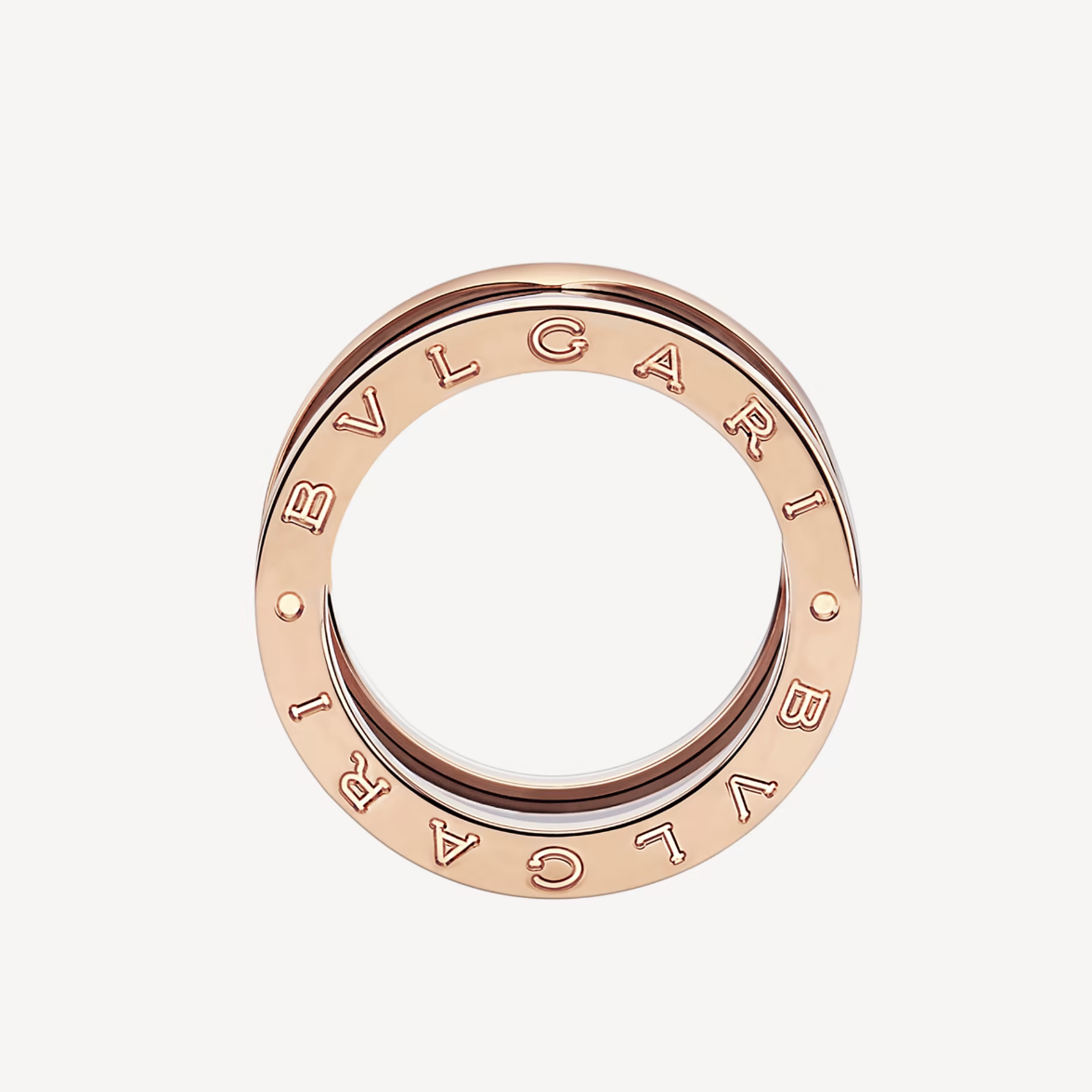 [Kincade Jewelrys]ZERO 1 FOUR-BAND LOOPS AND BLACK CERAMIC SPIRAL PINK GOLD RING