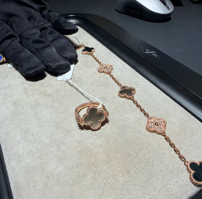 [Kincade Jewelrys]CLOVER RIVERSIBLE GREY MOP RING