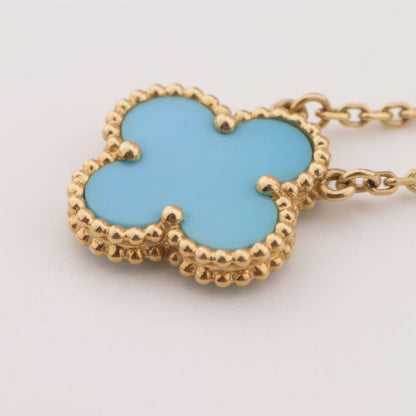 [Kincade Jewelrys]CLOVER 15MM VINTAGE TURQUOISE NECKLACE