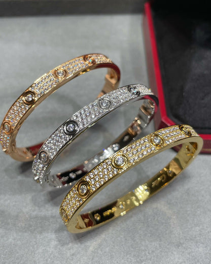 [Kincade Jewelrys]LOVE BRACELET 6.1MM DIAMOND-PAVED 10 BIG DIAMONDS