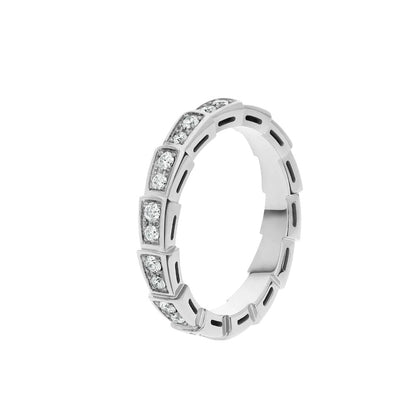 [Kincade Jewelrys]SERPENTI RING SILVER DIAMOND PAVED 3MM